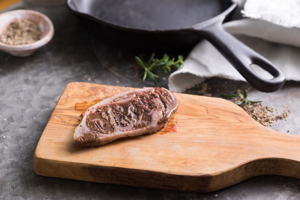 Cultivated ribeye steak by Aleph Farms