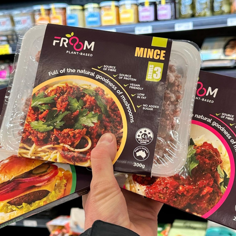Mushroom-based meat brand Fascin8foods announced its FROOM products are now retailing across Australia, with its products now retailing in New South Wales, the Australian Capital Territory, and Queensland.