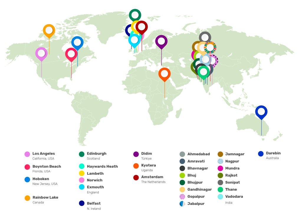 Towns and cities that have endorsed the Plant Based Treaty.