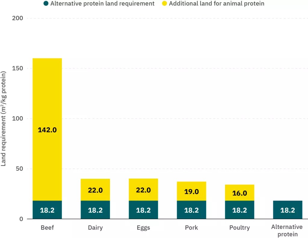 The large-scale uptake of alternative proteins could help restore a significant amount of ecosystems through the APAC region, according to data from the Good Food Institute (GFI) APAC. 